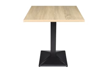 CLINT - Tavolo da pranzo quadrato 70x70 con top in legno naturale