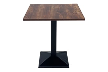 CLINT - Tavolo da pranzo quadrato 70x70 con top in legno scuro