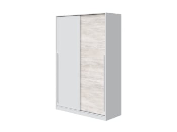 Armadio ante scorrevoli appendiabiti cm 120x50 200h bianco