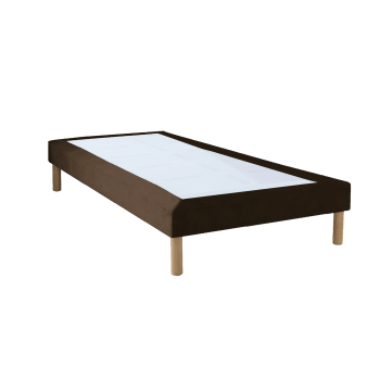 Luxe velours - Sommier velours marron 80x190 cm