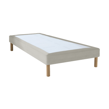 Luxe similicuir - Sommier similicuir blanc 80x190 cm