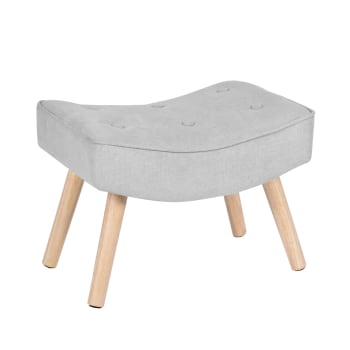 Pouf Contenitore A Forma Di Ippopotamo Per Cameretta - HomCom, In Tessuto Con Gambe In Legno