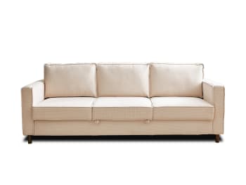 Jake - 3-Sitzer Sofa mit Bettfunktion aus aus Cord Beige