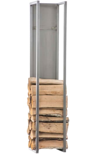 Gardguard Set Di 2 Supporti Regolabili Per Legna Da Ardere In Acciaio Antiruggine - Con Viti, Striscia Di Tenuta E Ganci, Dimensioni 33x10x15 Cm, Per Camino E Esterno