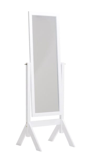ELVIS - Standspiegel aus Holz weiß