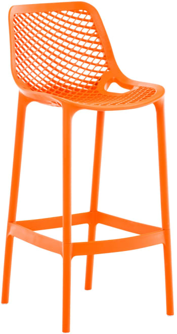 Air - Tabouret de bar avec 4 pieds en plastique Orange