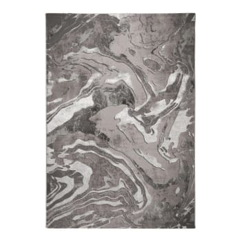 Marbled - Tapis   en polypropylène argenté 120x170