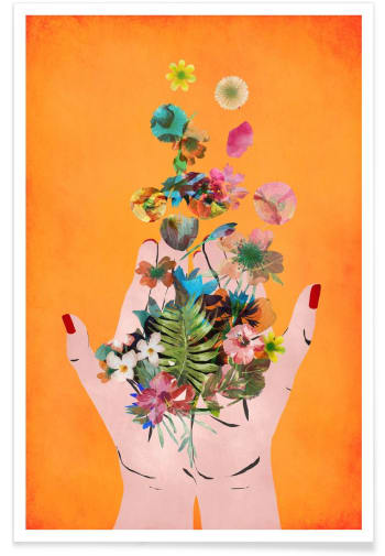 Frida's hands - Affiche multicolore &