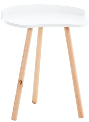 JANNIS - Table d'appoint avec 3 pieds en bois Blanc