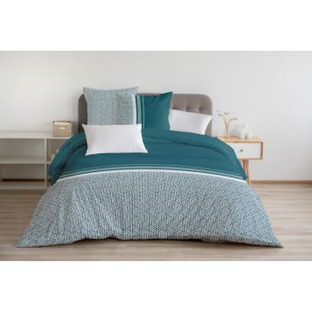 TILT - Parure de couette 100% coton - Vert - 240x260 cm