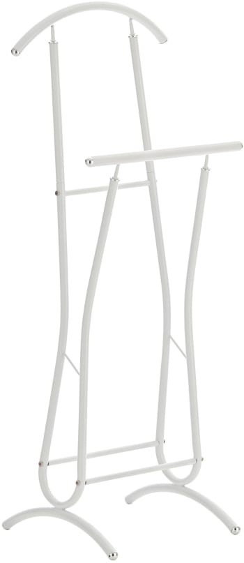 RUFUS - Valet de chambre avec cintre en métal Blanc