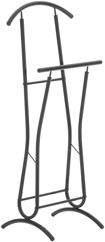 RUFUS - Valet de chambre avec cintre en métal Noir