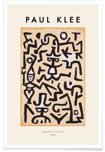 Klee - comedians' handbill - Affiche blanc ivoire & marron