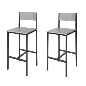 Set di 2 sedie grigie in legno