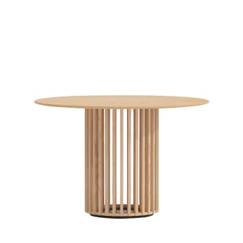 Sola - Table à manger ronde en bois D120cm bois clair