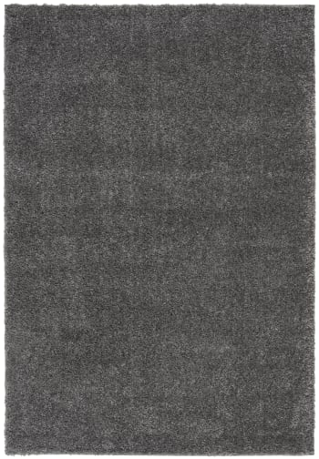 Grand tapis en polyester gris clair et noir Nové Woood - 300cm