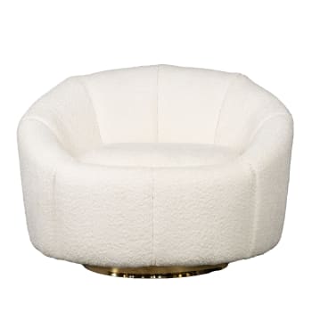 FLORINE - Sessel aus Stoff, weiß