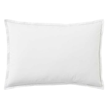 Mont-blanc - Taie d'oreiller unie en coton blanc 50x70