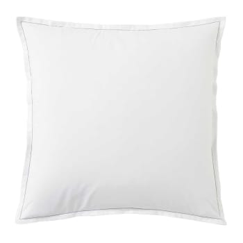 Mont-blanc - Taie d'oreiller unie en coton blanc 64x64