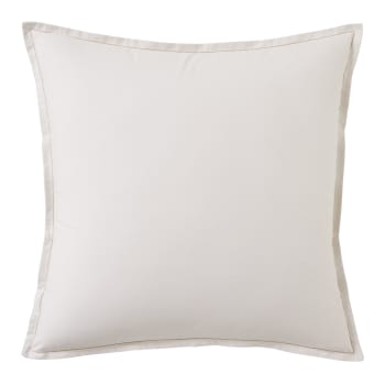 Albatre - Taie d'oreiller unie en coton blanc 64x64