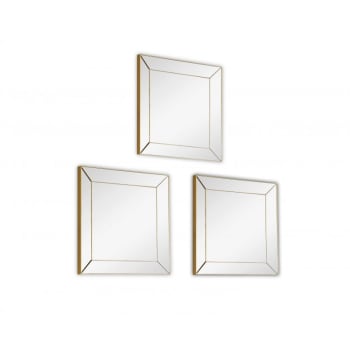 Alexa - Miroir déco design en verre or