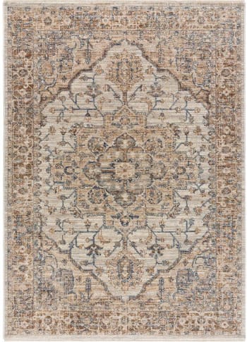 SAMARKAND - Vintage-Teppich mit Fransen in erdigen Farben, 200X300 cm