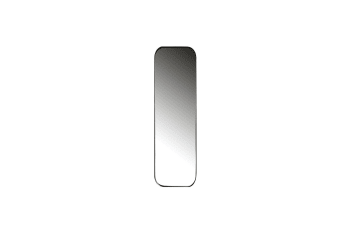 Doutzen - Espejo redondo de metal negro 40x170