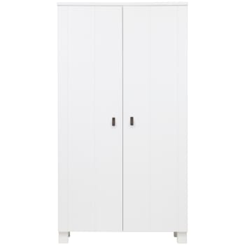 Ties - Armoire 2 portes en bois blanc