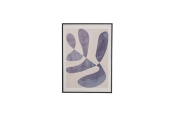 Luane - Bild mit Kiefernholzrahmen 52x72, violett
