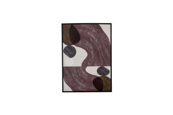 Yoselin - Bild mit Kiefernholzrahmen 52x72, braun