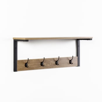 Perchero De Pared En Madera Pino 100% + Kit De Instalación | Cuotas Sin