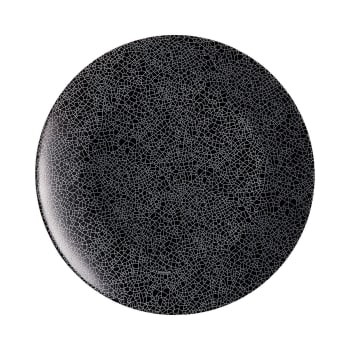 Zoe - Assiette plate noire 25 cm