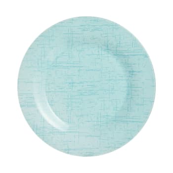 Assiette Plate Luminarc Pampille Turquoise Verre (25 Cm) (24 Unités)
