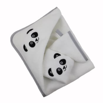 Panda - Coffret cadeau en Coton  Blanc