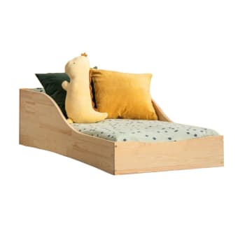 Letto basso per bambini 3+ anni con sponde lettino mdf blu bianco