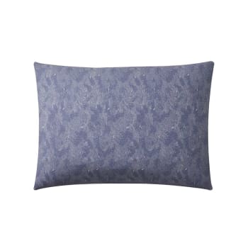 Embruns basque - Taie d'oreiller unie en coton bleu 50x70