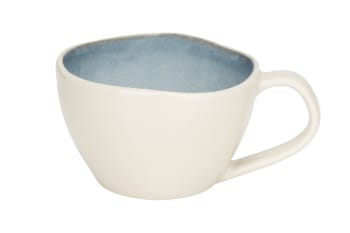 JACINTO - 6er-Set Tassen aus Steingut, blau, 17 cl