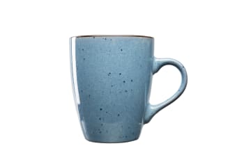CORFU - 6er-Set Tassen aus Steingut, blau, D8,7 cm