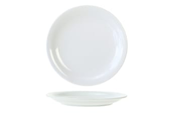 EVERYDAY - 6er-Set Dessertteller aus Porzellan, weiß, D18,5 cm