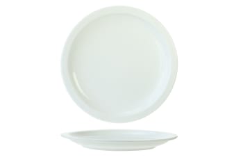 EVERYDAY - 6er-Set flache Teller aus Porzellan, weiß, D27 cm