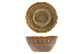 ARAKI - 10er-Set Schälchen aus Steingut, braun, D7,5 cm