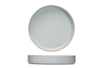 CONCRETE - 3er-Set tiefe Teller aus Steingut, grau, D23,5 cm