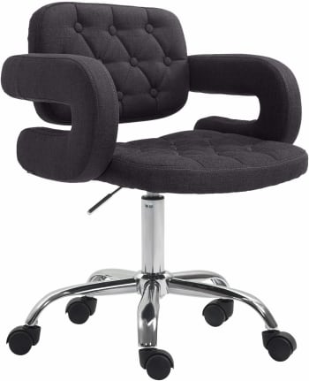 VS Venta-stock Sedia da Ufficio Croma reclinabile Bianco, Ecopelle, Sedia Executive con poggiatesta e braccioli Imbottiti, Altezza Regolabile, Design ergonomico