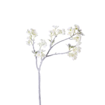 Tige de cerisier des neiges artificielle blanche H85