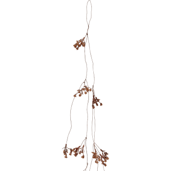 Automne - Guirnalda colgante de mini flores artificiales marrones h80