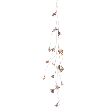 Automne - Guirnalda colgante de mini flores artificiales marrones h80