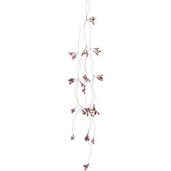 Automne - Guirlande à suspendre de mini fleurs artificielles rouge H106