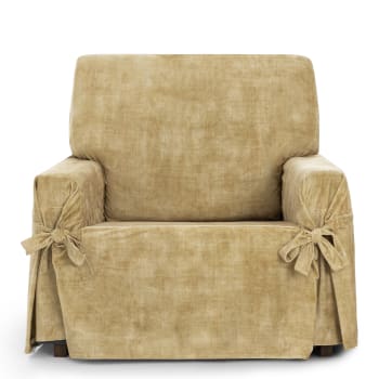 EYSA - Schmutzabweisender Sesselbezug mit senffarben Bändern 80 - 120 cm