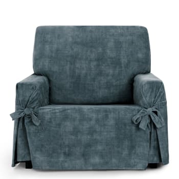 EYSA - Housse de fauteuil antitache avec des rubans bleu  80 -120cm