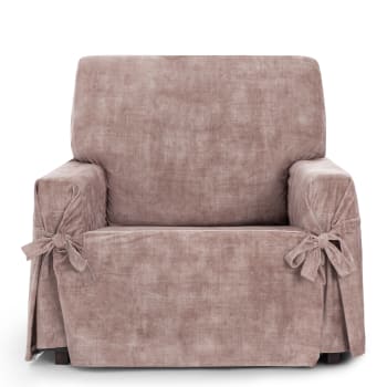 EYSA - Housse de fauteuil antitache avec des rubans rose  80 -120cm